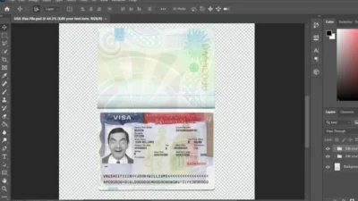 USA Tourist Visa PSD template