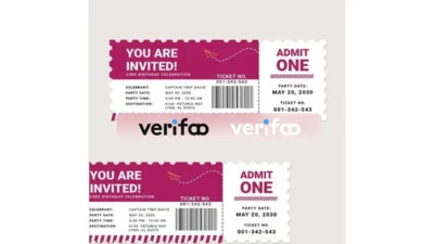 Fake Airline Birthday Ticket Template