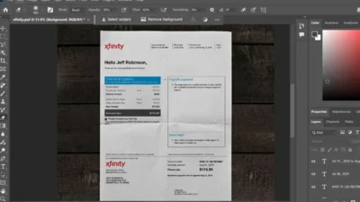 Xfinity Bill PSD Template