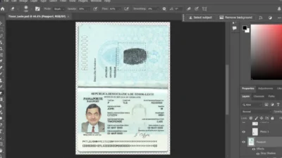Timor-Leste passport template in PSD format