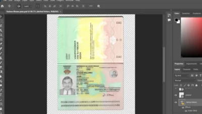 Download Guinea passport PSD Template fully Editable Version