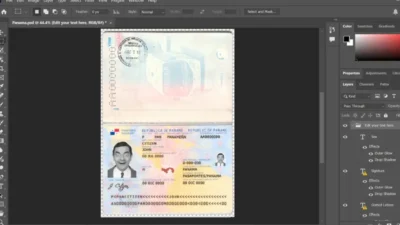 Panama Passport PSD Template