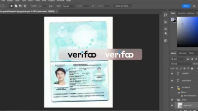 Kyrgyzstan Passport PSD Template