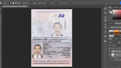 Spain Passport psd template (V2)