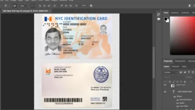 Editable New York State ID Template (PSD Format, Version 2)