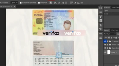 Spain id card psd template v2