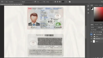 Canada ID Card Psd Template