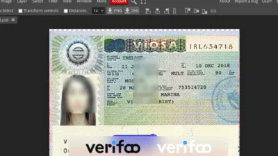 Ireland visa card template psd