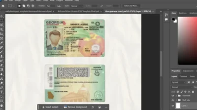 Georgia Driving License PSD Template V3