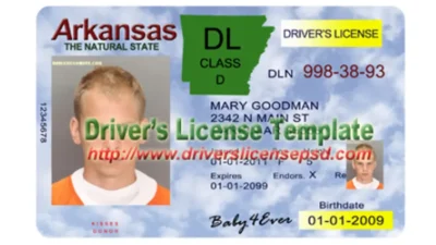 Arkansas Drivers License – PSD photoshop file