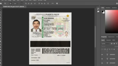 Puerto Rico Driving License Template