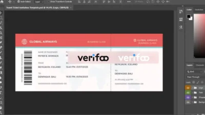 Airline Ticket Voucher PSD Template v4