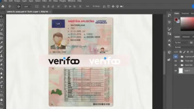 Latvia Driver License PSD Template