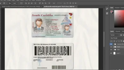 South Carolina Driving license PSD Template v2
