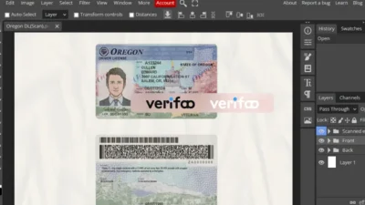 Oregon Drivers License PSD template New2022