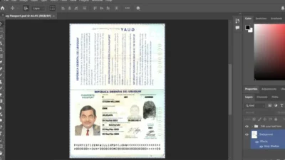 Uruguay Passport psd template (version 2)