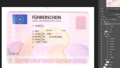 Austria driver license Template In Psd Format V2
