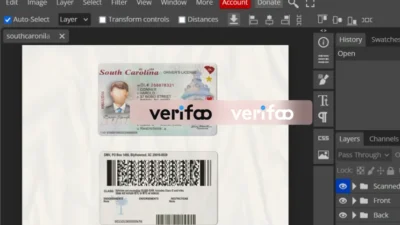 South Carolina Drivers License Template – Editable Psd