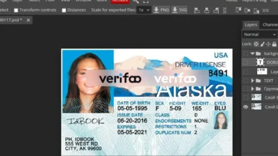 Alaska Driver License (old) Psd Template