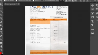 ING Direct Bank Statement Template Psd