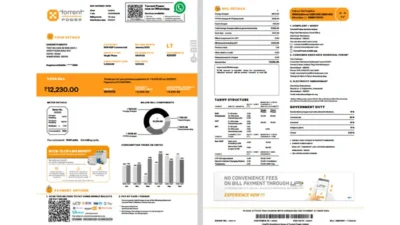 India Torrent Power Electricity Bill Template in word and pdf format