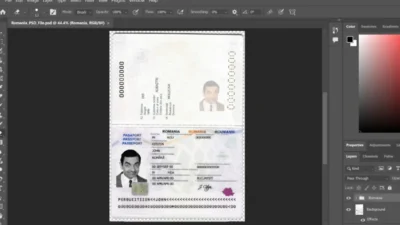 Romania Passport PSD Template (High Quality Version – New)
