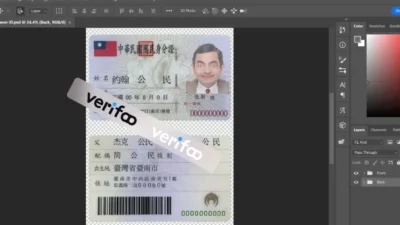Taiwan ID card PSD template