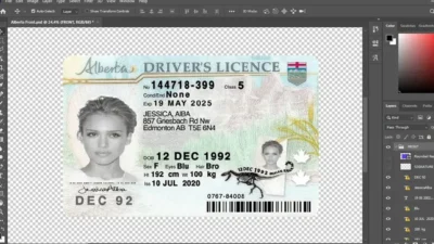 Canada-Alberta Driver license PSD Template