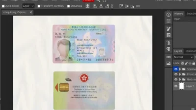 HONG KONG ID CARD EDITABLE PSD TEMPLATE