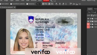 Slovenia ID Card Psd Template