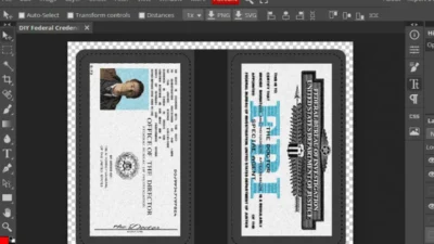 DIY Federal Credential Case Template in psd format