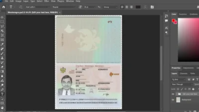 Montenegro Passport PSD Template