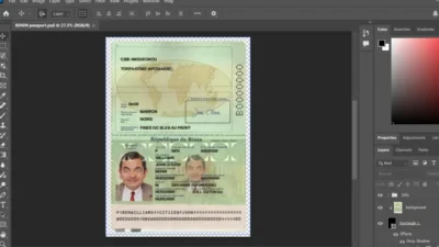 Benin Passport PSD Template