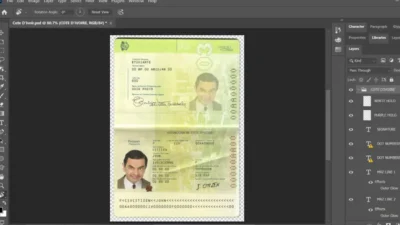 Authentic Cote Dlvoire Passport PSD Template