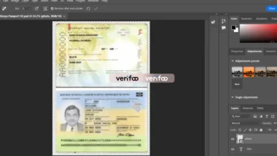 Kenya passport PSD Template Fully Editable