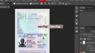 Authentic Maldives PSD Passport Template