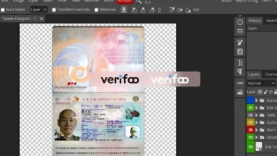 TAIWAN PASSPORT EDITABLE PSD TEMPLATE