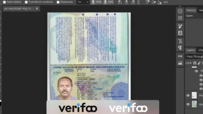 UK Passport psd template V1