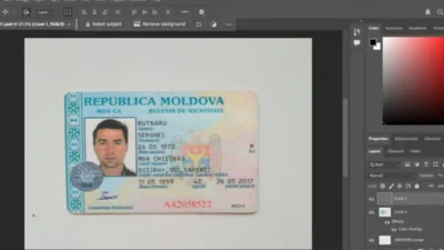 Republic of Moldova Identity Card PSD Template (SERIES 1996)