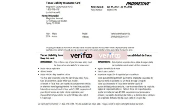 Progressive USA Auto Insurance ID Card Template – A Customizable Guide in PDF and Word Format