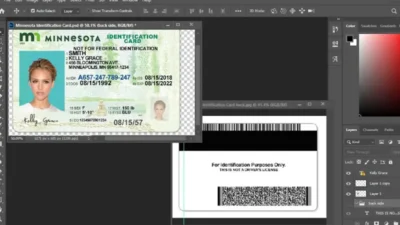 Minnesota Identification Card PSD Template