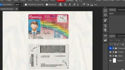 Hawaii Drivers License Template PSD v2