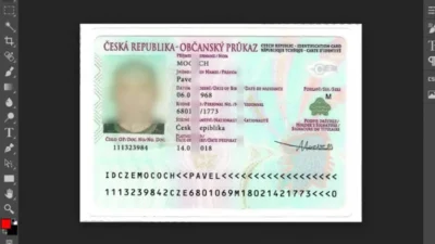 Czech ID Card Template V3 In PSD Format
