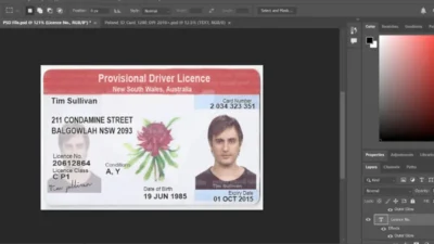 Australia New south Wales Driving License PSD Template