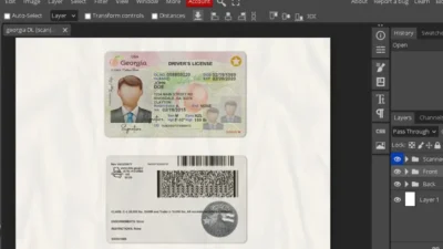 Georgia Driver license PSD Template v2 New