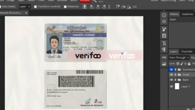 Nevada driver license Psd Template v2
