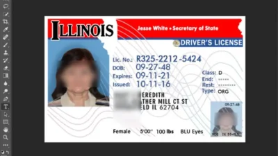 Illinois Drivers License Template In Psd Format V2