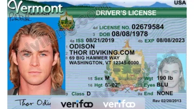 Vermont driver license template psd file