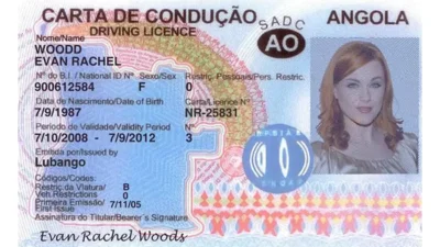 Angola Driving Licence PSD Fully Editable Photoshop