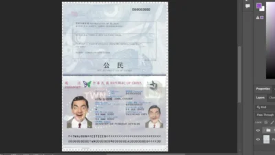TAIWAN PASSPORT PSD Template Version 2